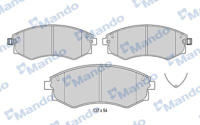 MBF015550 MANDO Комплект тормозных колодок, дисковый тормоз