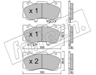 11830 fri.tech. Комплект тормозных колодок, дисковый тормоз