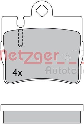 1170460 METZGER Комплект тормозных колодок, дисковый тормоз