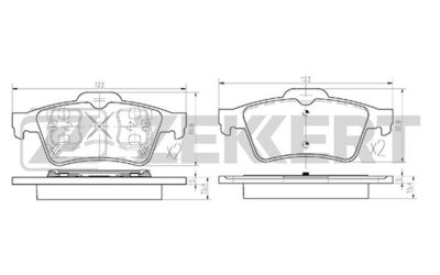 BS1474 ZEKKERT Комплект тормозных колодок, дисковый тормоз