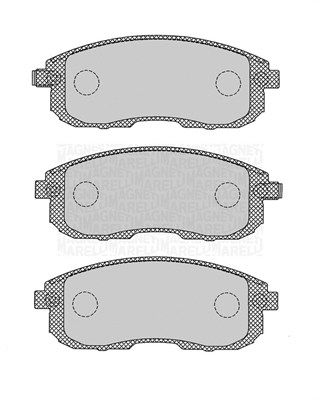 363916060695 MAGNETI MARELLI Комплект тормозных колодок, дисковый тормоз