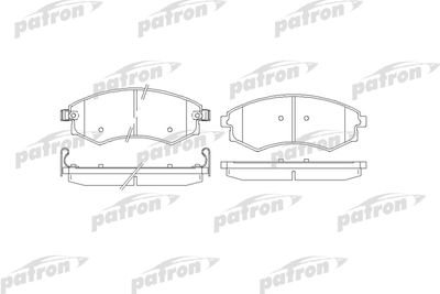 PBP1737 PATRON Комплект тормозных колодок, дисковый тормоз