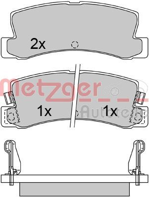 1170546 METZGER Комплект тормозных колодок, дисковый тормоз
