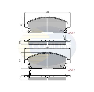 CBP3591 COMLINE Комплект тормозных колодок, дисковый тормоз