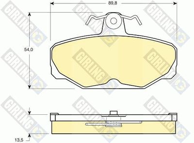 6104721 GIRLING Комплект тормозных колодок, дисковый тормоз
