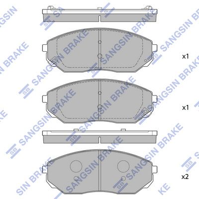 SP1153 Hi-Q Комплект тормозных колодок, дисковый тормоз