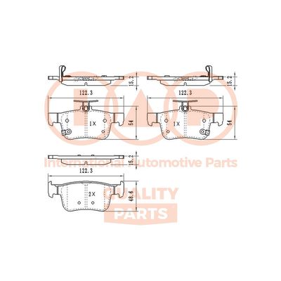 70406112 IAP QUALITY PARTS Комплект тормозных колодок, дисковый тормоз