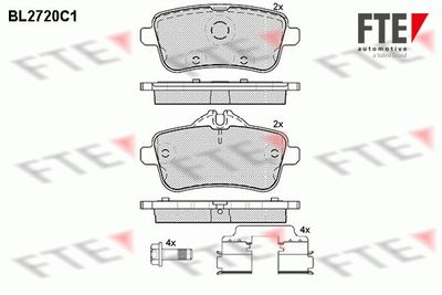 BL2720C1 FTE Комплект тормозных колодок, дисковый тормоз