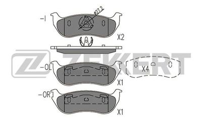 BS2981 ZEKKERT Комплект тормозных колодок, дисковый тормоз