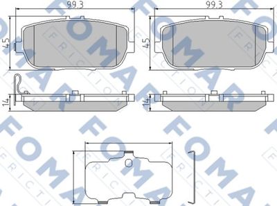 FO948781 FOMAR Friction Комплект тормозных колодок, дисковый тормоз