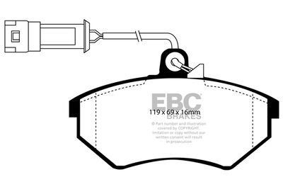 DP29822 EBC Brakes Комплект тормозных колодок, дисковый тормоз