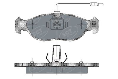 SP214PR SCT - MANNOL Комплект тормозных колодок, дисковый тормоз