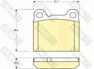 6111602 GIRLING Комплект тормозных колодок, дисковый тормоз