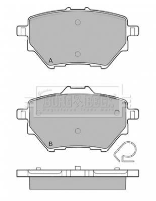 BBP2452 BORG & BECK Комплект тормозных колодок, дисковый тормоз