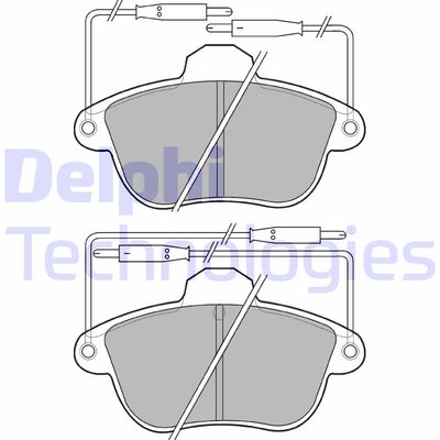 LP740 DELPHI Комплект тормозных колодок, дисковый тормоз