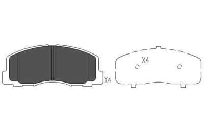 KBP5523 KAVO PARTS Комплект тормозных колодок, дисковый тормоз