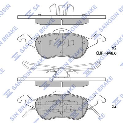 SP1259 Hi-Q Комплект тормозных колодок, дисковый тормоз