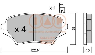 70411038P IAP QUALITY PARTS Комплект тормозных колодок, дисковый тормоз