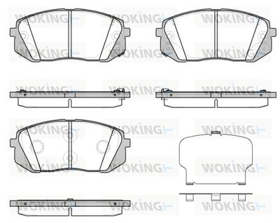P1202343 WOKING Комплект тормозных колодок, дисковый тормоз