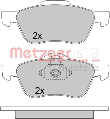 1170650 METZGER Комплект тормозных колодок, дисковый тормоз