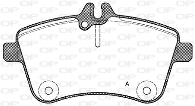 BPA113000 OPEN PARTS Комплект тормозных колодок, дисковый тормоз