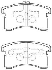 G1N019 AISIN Комплект тормозных колодок, дисковый тормоз