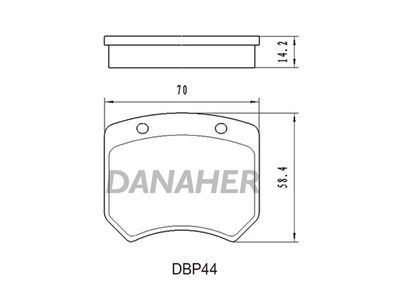 DBP44 DANAHER Комплект тормозных колодок, дисковый тормоз