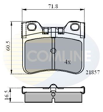 CBP0771 COMLINE Комплект тормозных колодок, дисковый тормоз