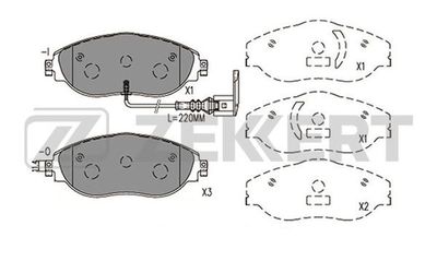 BS2457 ZEKKERT Комплект тормозных колодок, дисковый тормоз