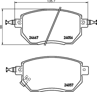 8DB355028231 HELLA PAGID Комплект тормозных колодок, дисковый тормоз