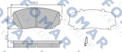 FO957681 FOMAR Friction Комплект тормозных колодок, дисковый тормоз