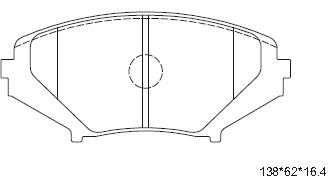 KD3719 ASIMCO Комплект тормозных колодок, дисковый тормоз