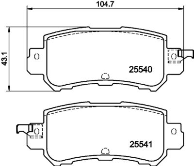 PCP1202 DON Комплект тормозных колодок, дисковый тормоз