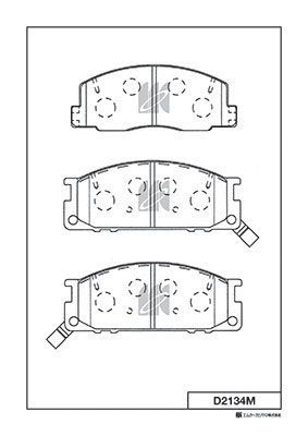 D2134M MK Kashiyama Комплект тормозных колодок, дисковый тормоз