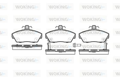 P230302 WOKING Комплект тормозных колодок, дисковый тормоз