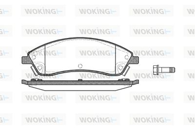 P1186308 WOKING Комплект тормозных колодок, дисковый тормоз