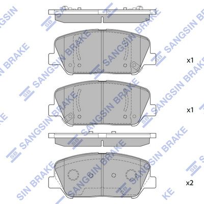 SP1403 Hi-Q Комплект тормозных колодок, дисковый тормоз