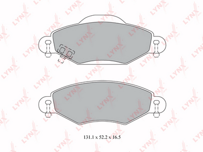 BD7593 LYNXauto Комплект тормозных колодок, дисковый тормоз