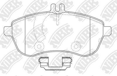PN0452W NiBK Комплект тормозных колодок, дисковый тормоз
