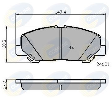 CBP01701 COMLINE Комплект тормозных колодок, дисковый тормоз