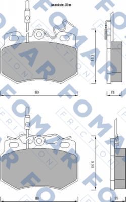 FO470281 FOMAR Friction Комплект тормозных колодок, дисковый тормоз