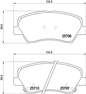 P30073 BREMBO Комплект тормозных колодок, дисковый тормоз