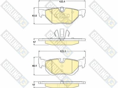 6116262 GIRLING Комплект тормозных колодок, дисковый тормоз