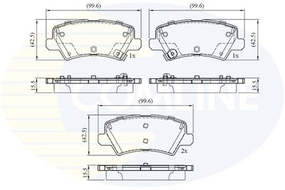 CBP32757 COMLINE Комплект тормозных колодок, дисковый тормоз