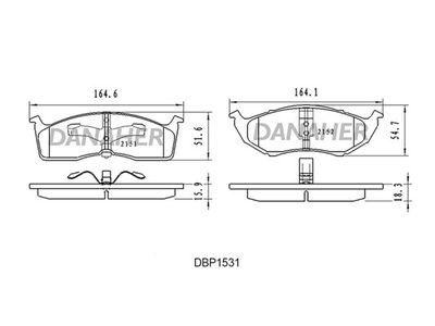 DBP1531 DANAHER Комплект тормозных колодок, дисковый тормоз