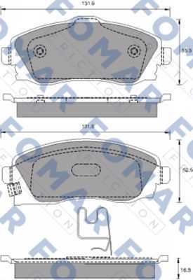 FO783481 FOMAR Friction Комплект тормозных колодок, дисковый тормоз