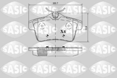 6210064 SASIC Комплект тормозных колодок, дисковый тормоз