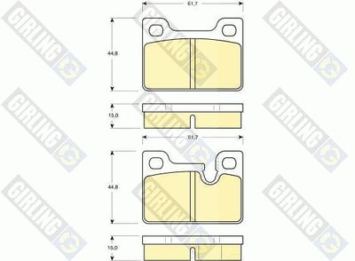 6102472 GIRLING Комплект тормозных колодок, дисковый тормоз
