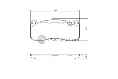 P11089 ASHUKI by Palidium Комплект тормозных колодок, дисковый тормоз