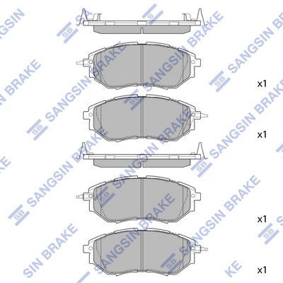 SP1534 Hi-Q Комплект тормозных колодок, дисковый тормоз